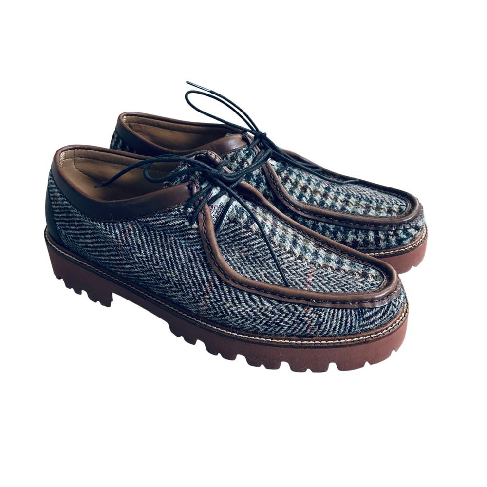 BASS HARRIS TWEED WALLACE MOC SHOES SIZE 10
